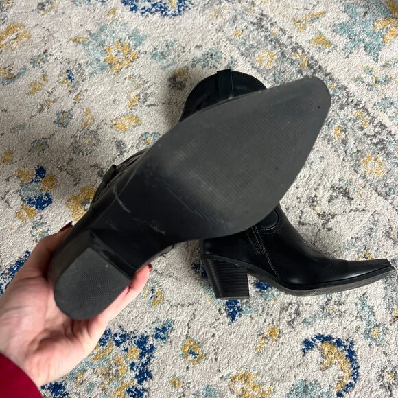 Black NWOT Cowboy Boots - Picture 3 of 6